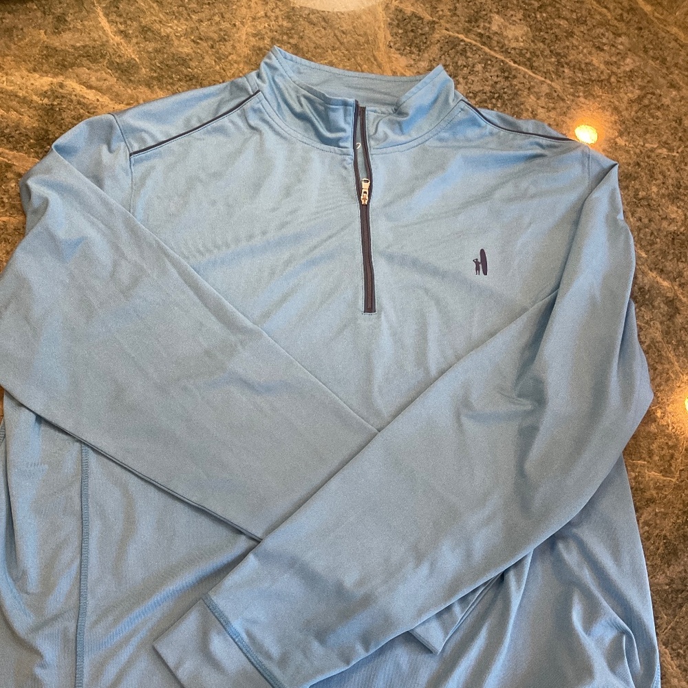 johnnie-O Sky Blue Half-Zip Sweatshirt